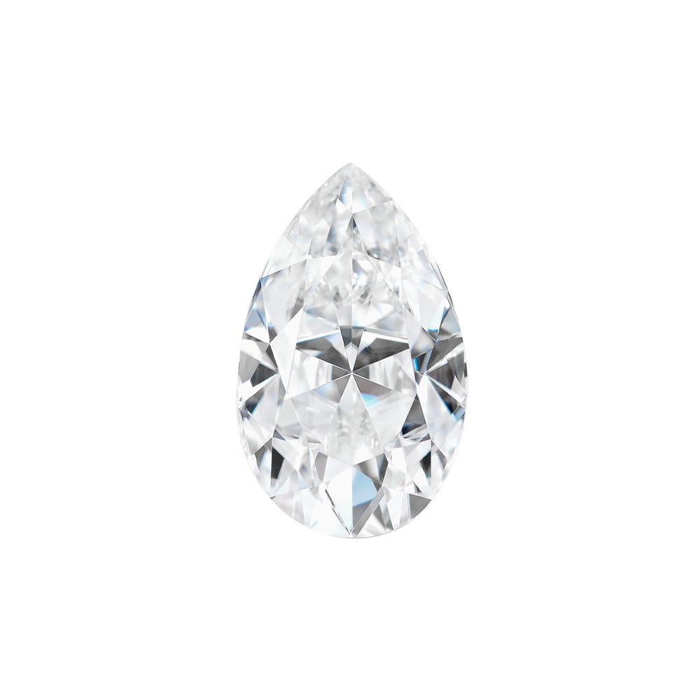 Forever One 0.94 CTW DEW Pear Near-Colorless (GH) Color Modified Brilliant Cut Moissanite