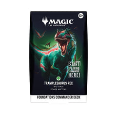 Magic The Gathering Foundations Commander Deck Tramplesaurus Rex FDC, Ready to Play 100-Card MTG Deck with Foil Commander Card, Tokens, Deck Box & Accessories (PREORDER - Release Date Oct. 2, 2026)