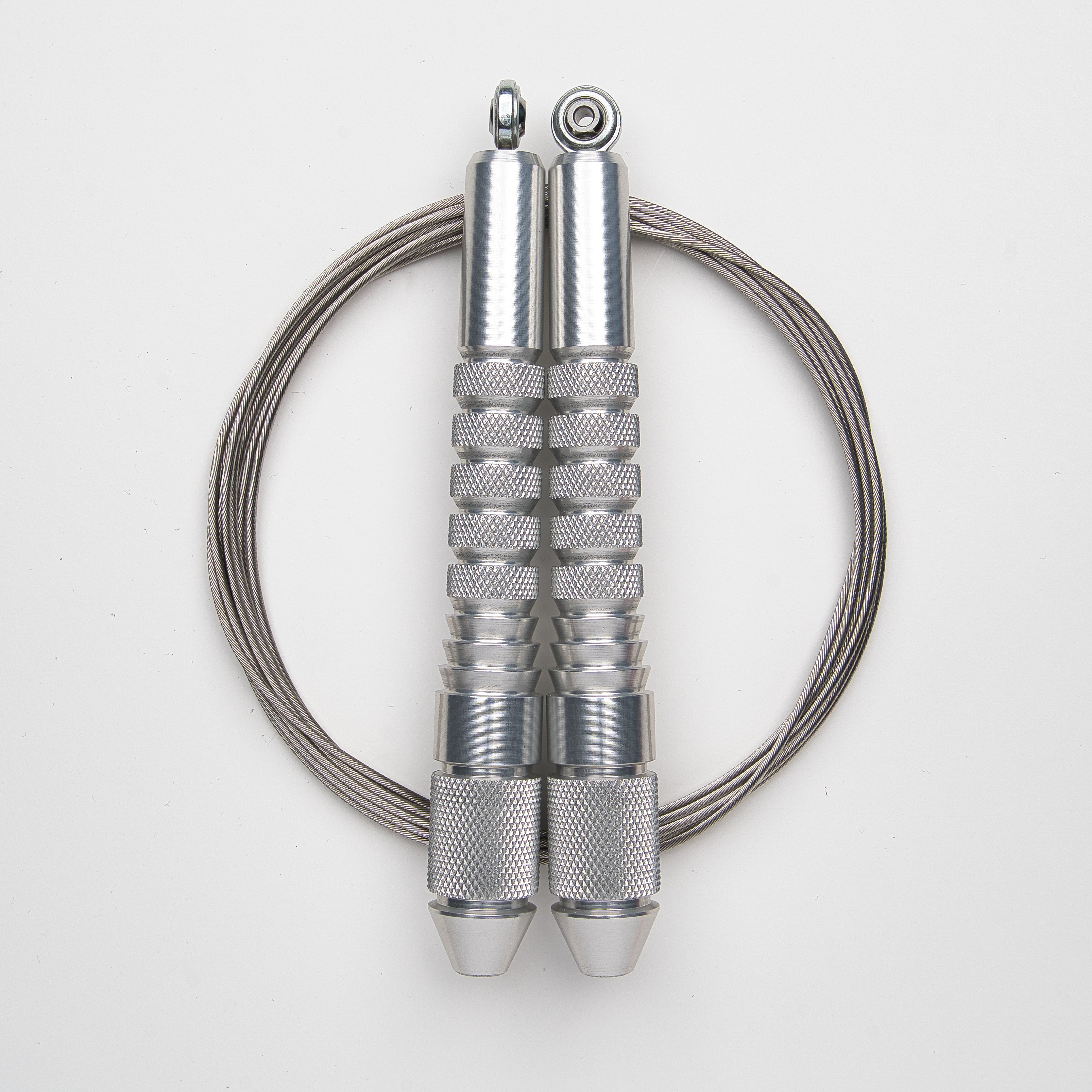 Corde à sauter argent avec câble en inox