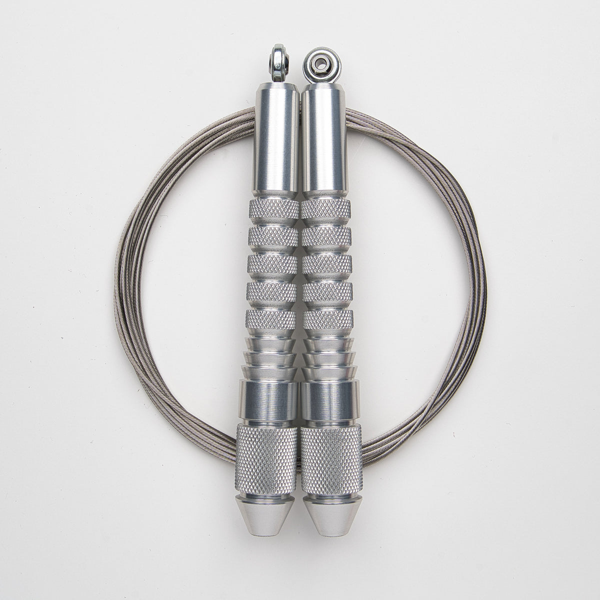 Corde à sauter argent avec câble en inox