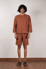 Men's Brown Crush T-Shirt & Shorts Set (2 PCS)
