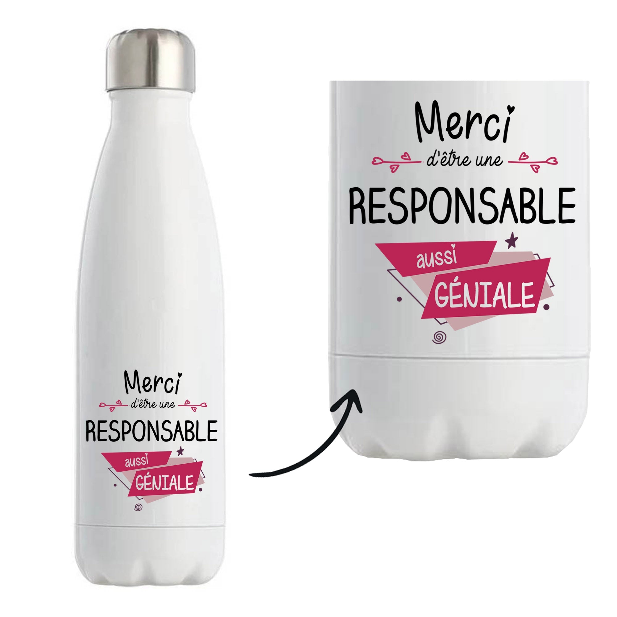 Bouteille isotherme Responsable géniale - Planetee