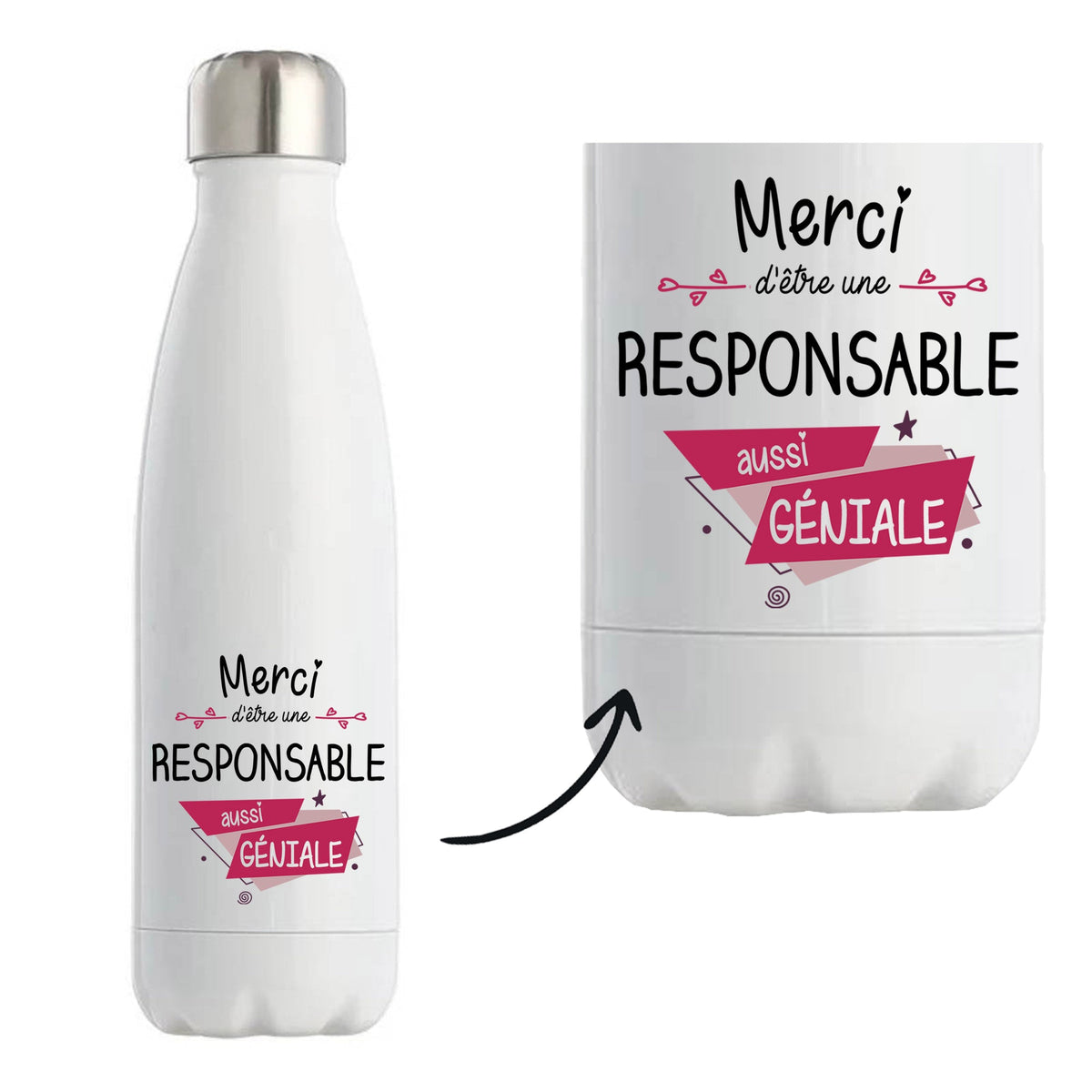 Bouteille isotherme Responsable géniale - Planetee