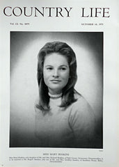 Miss Mary Hoskins Country Life Magazine Portrait October 14, 1971 Vol. CL No. 3879