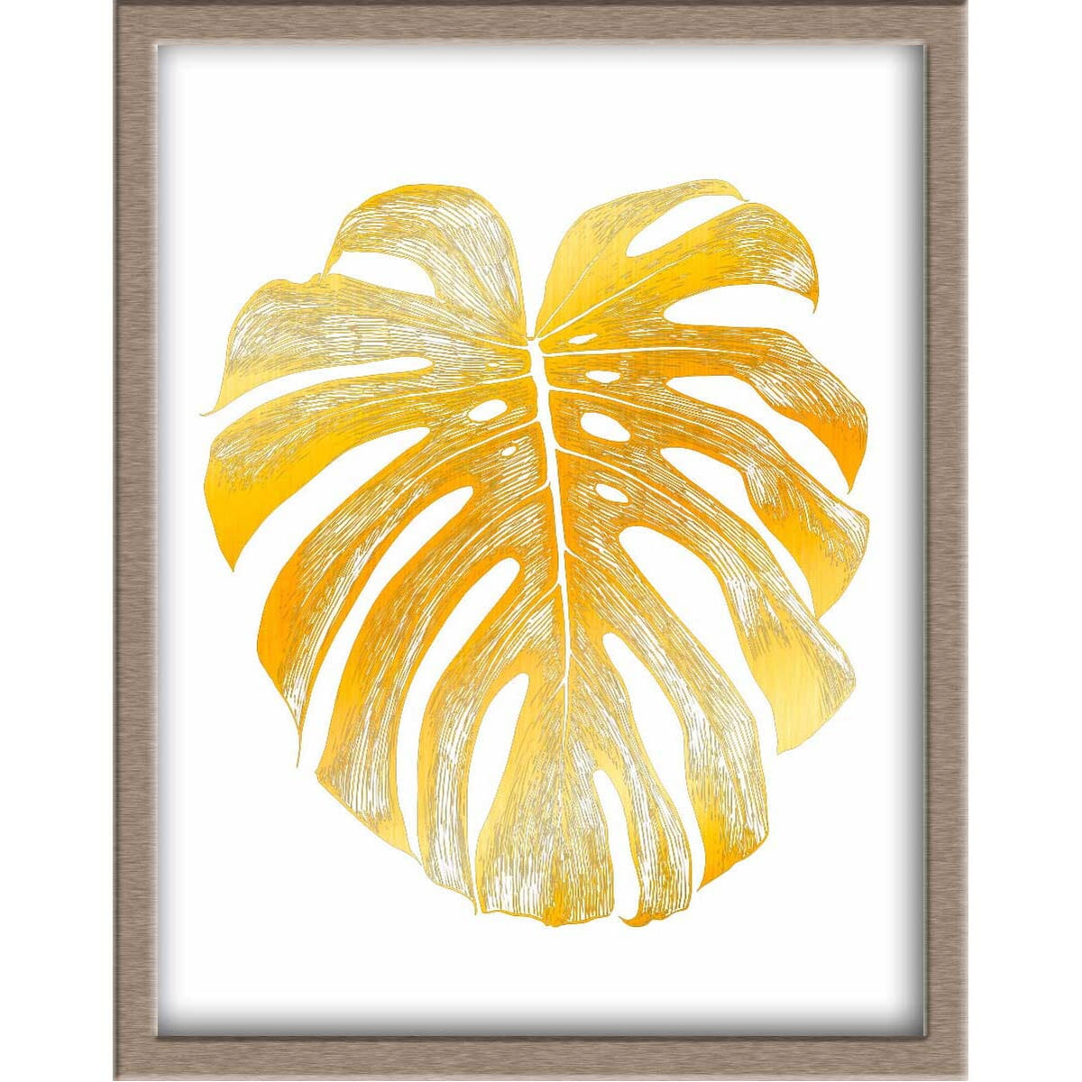 Monstera Leaf Foiled Print Posters, Prints, & Visual Artwork JoyousJoyfulJoyness
