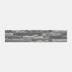 Morella Stacked Stone Look Matte Silver Wall Tile 100X500