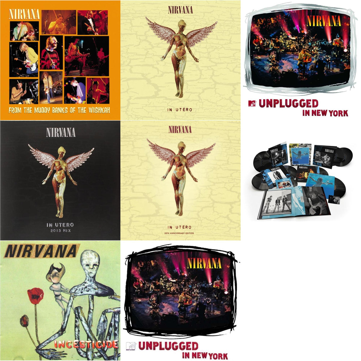 This is a 8 LP Vinyl SKU bundle.
1.This LP Vinyl is brand new.Format: LP VinylMusic Style: Alternative RockThis item's title is: Nevermind (30Th Anniversary/Super Deluxe/8LP/7Inch)Artist: NirvanaLabel: GEFFENBarcode: 602435979861Release Date: 5/27/2022
2.This LP Vinyl is brand new.