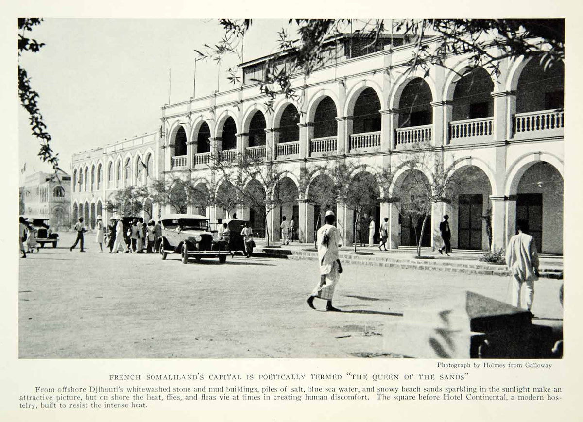 1931 Print Hotel Continental French Controlled Djibouti City Architecture NGM8