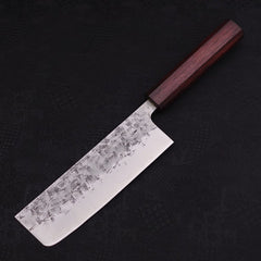 Nakiri SLD Nashiji Washi Manche Urushi Pourpre 165mm-[Musashi]-[Couteaux de cuisine japonais]