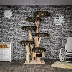 Naturkratzbaum 3560 Kratzbaum Natur Holz Design 200 cm hoch Katzenbaum