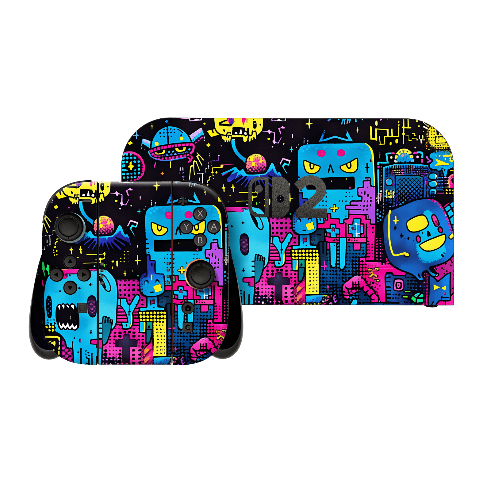 Nintendo Switch 2 Print Printed Custom SIGNATURE Arcade Rave Gaming Gamer Pixel Skin Wrap Sticker Decal Cover Protector by QSKINZ | QSKINZ.COM