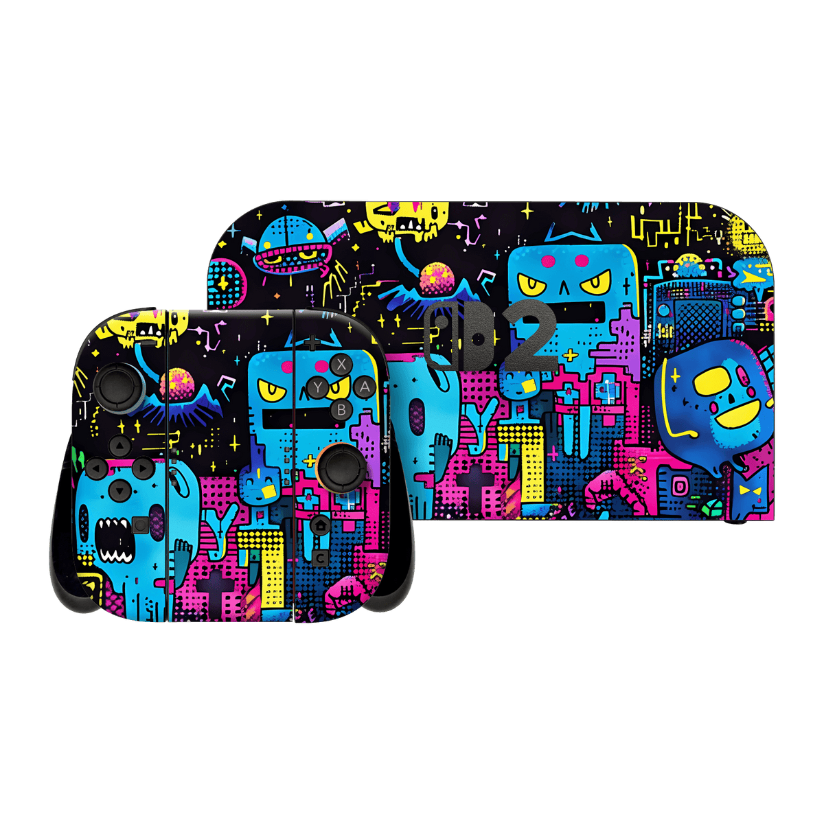 Nintendo Switch 2 Print Printed Custom SIGNATURE Arcade Rave Gaming Gamer Pixel Skin Wrap Sticker Decal Cover Protector by QSKINZ | QSKINZ.COM