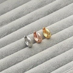 Gold Plain Simple Drop-shaped Clip Trendy Ear Buckle