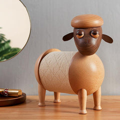 Little Sheep Tissue HolderWooden Handmade Home Decoration - Lazylifeshop