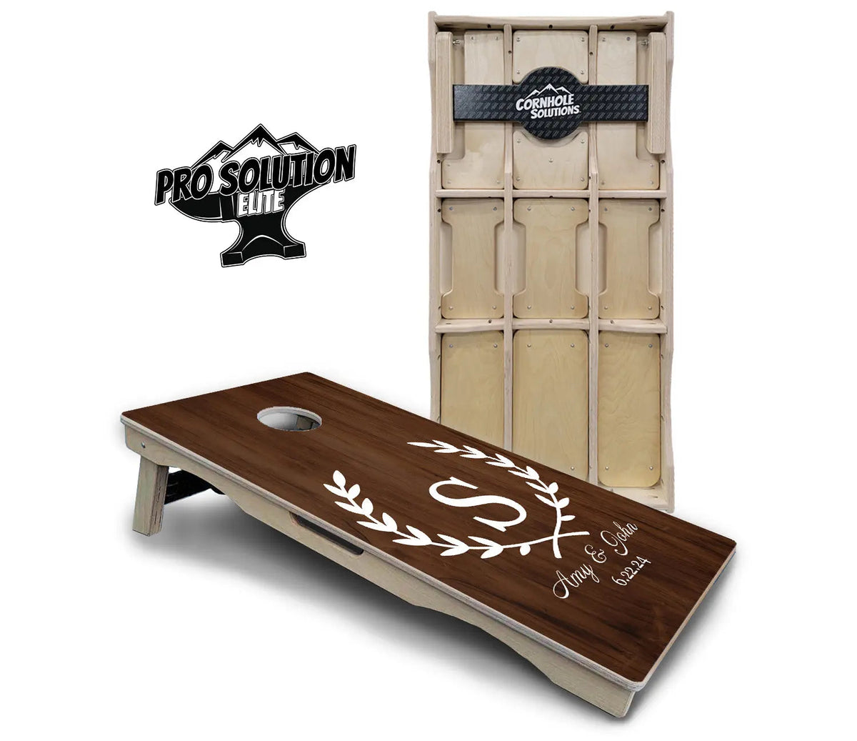 Open Laurel Cornhole Boards - Pro Solution Elite Series by Cornhole Solutions, custom cornhole board main product photo