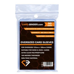 Jumbo L Oversized Kaart Sleeves verpakking voor jumbo- en oversized kaarten, helder polypropyleen, 50 sleeves