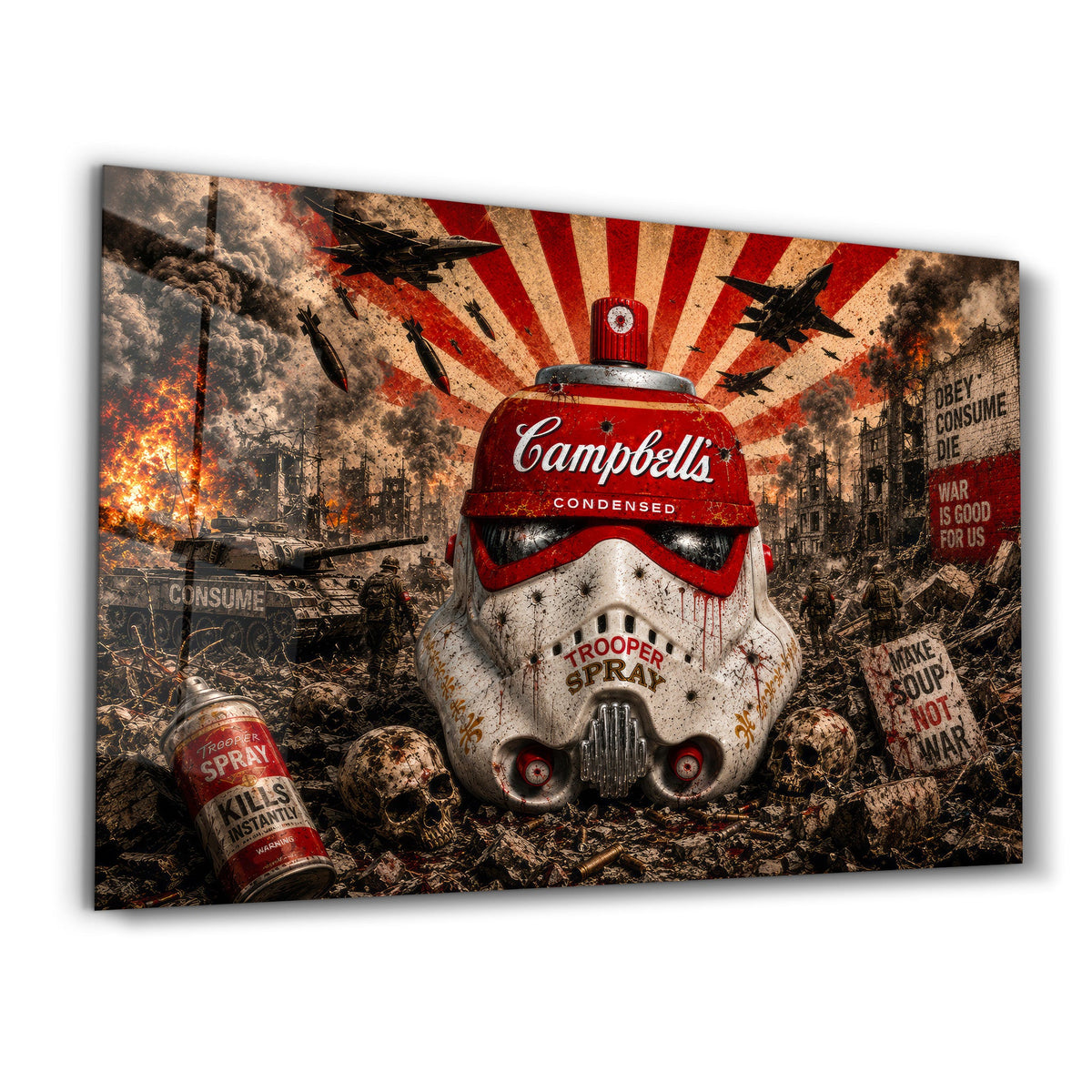 Trooper Spray by Mr. Pablo Costa | Glass Wall Art