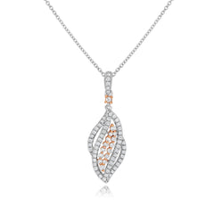 0.60ct Diamond Pendant set in 18KT White and Yellow Gold / PF947B