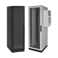 Gabinete de Telecomunicaciones ProLine V/D, 600 mm de Ancho, 1000 mm de Profundidad, Compatible Con Aire Acondicionado Tipo G52, 42 UR, Color Negro