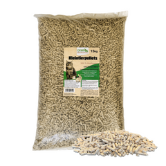 Denny BioAnimals® Kleintierstreu, Katzenstreu Holzpellets 15 kg (23 L) – 100% natürliche Einstreu für Katzen, Kaninchen, H...