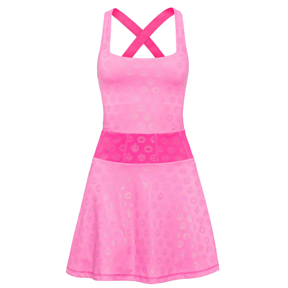 Disney Princess Icons Women's Athletic Dress - Pink - Crowned Athletics