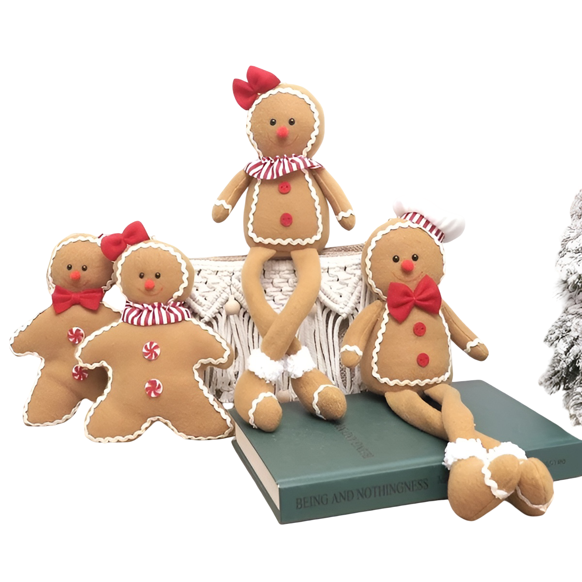 Juletre-pepperkakefigur – Håndlaget Julepynt Laget Av Mykt Stoff - Høytidspynt
