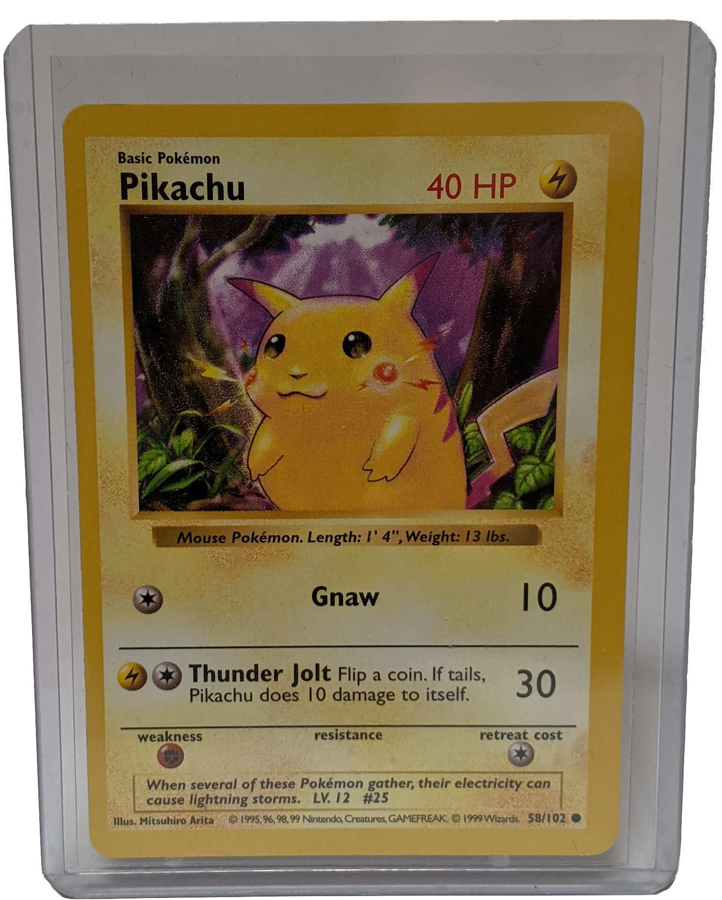 1999 Pokemon Pikachu (Red Cheeks) - Unlimited Shadowless