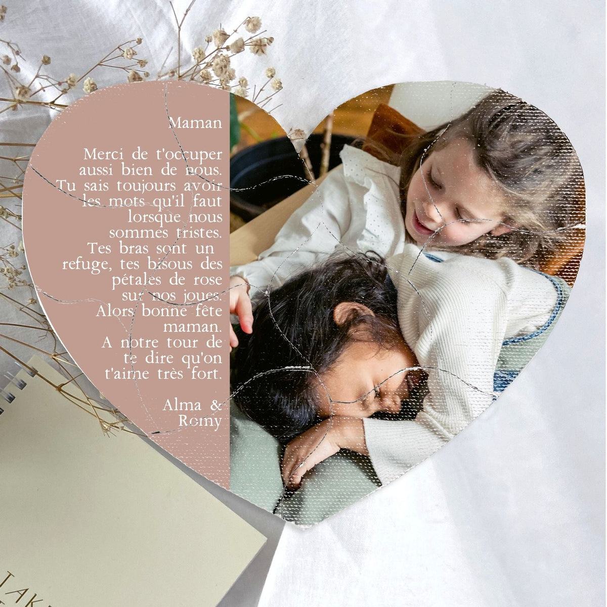 Puzzle photo personnalisé – Cadeau Fête des Mères original & artisanal