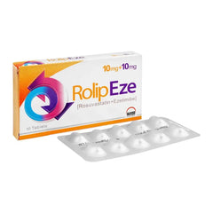 Rolip EZE 10/10mg Tablets – Rosuvastatin + Ezetimibe for Cholesterol Control