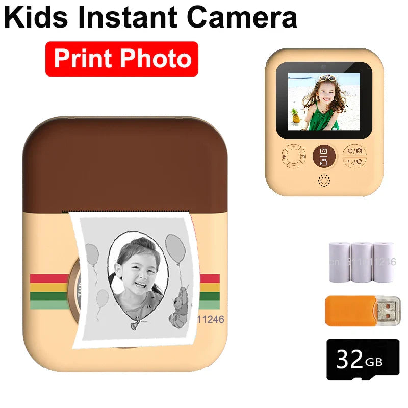 Appareil Photo Instantané Enfants Double Objectif
