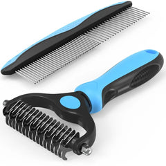 Brosse et Peigne de Toilettage 2-en-1 pour Chien et Chat