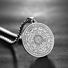 🛡️✨ Supreme 7 Archangels Protection Seal Pendant – Stainless Steel Necklace for Divine Shield & Spiritual Harmony