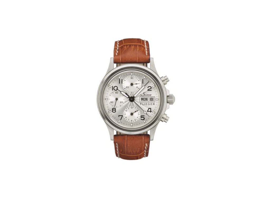Reloj Automático Sinn 356 Sa PILOT III, Cronógrafo, 38,5mm, Plata, 356.0721 LB4