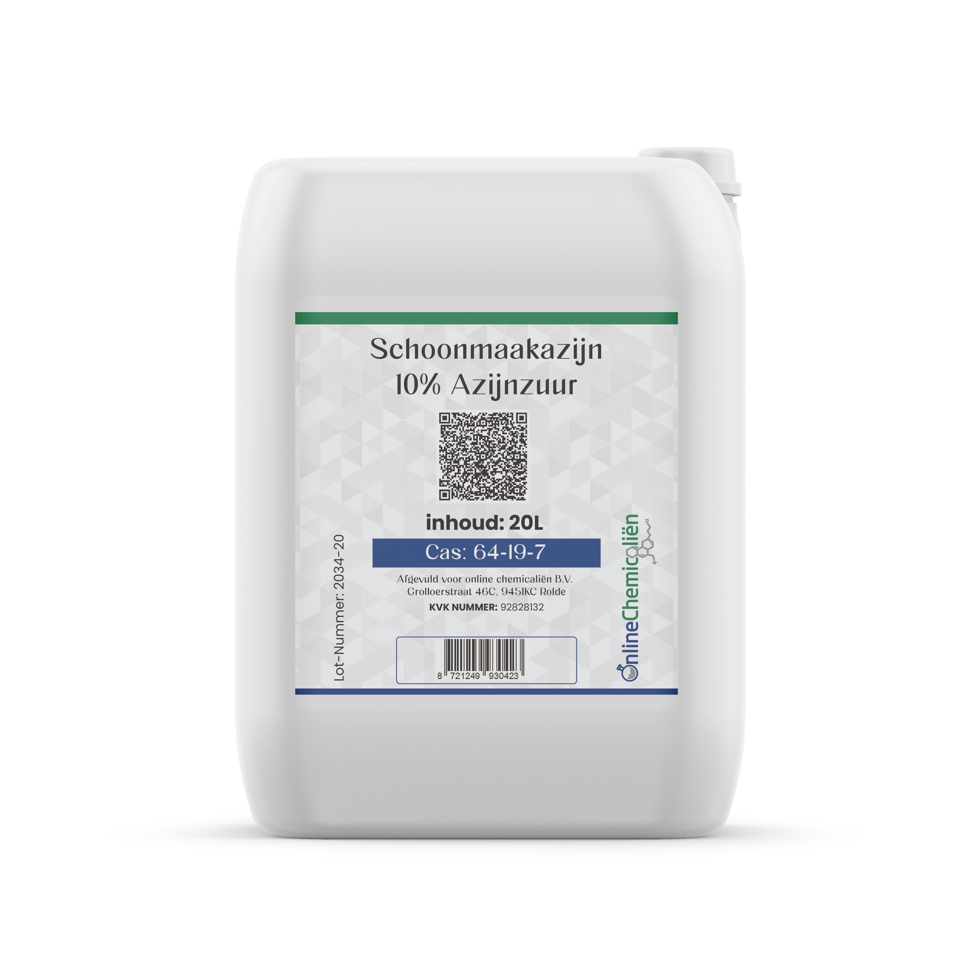 Schoonmaakazijn kopen Azijnzuur 10% - Online Chemicaliën