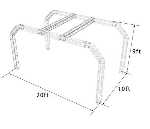 Trade Show Booth Trusses DJ Stage 20ftx10ftx9ft Aluminum Box Truss Exhibition