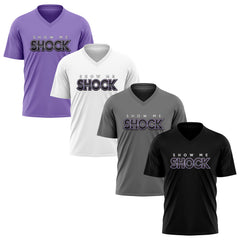 Show Me Shock Fastpitch Womens/Girls V-Neck Full Sublimation Short Sleeve