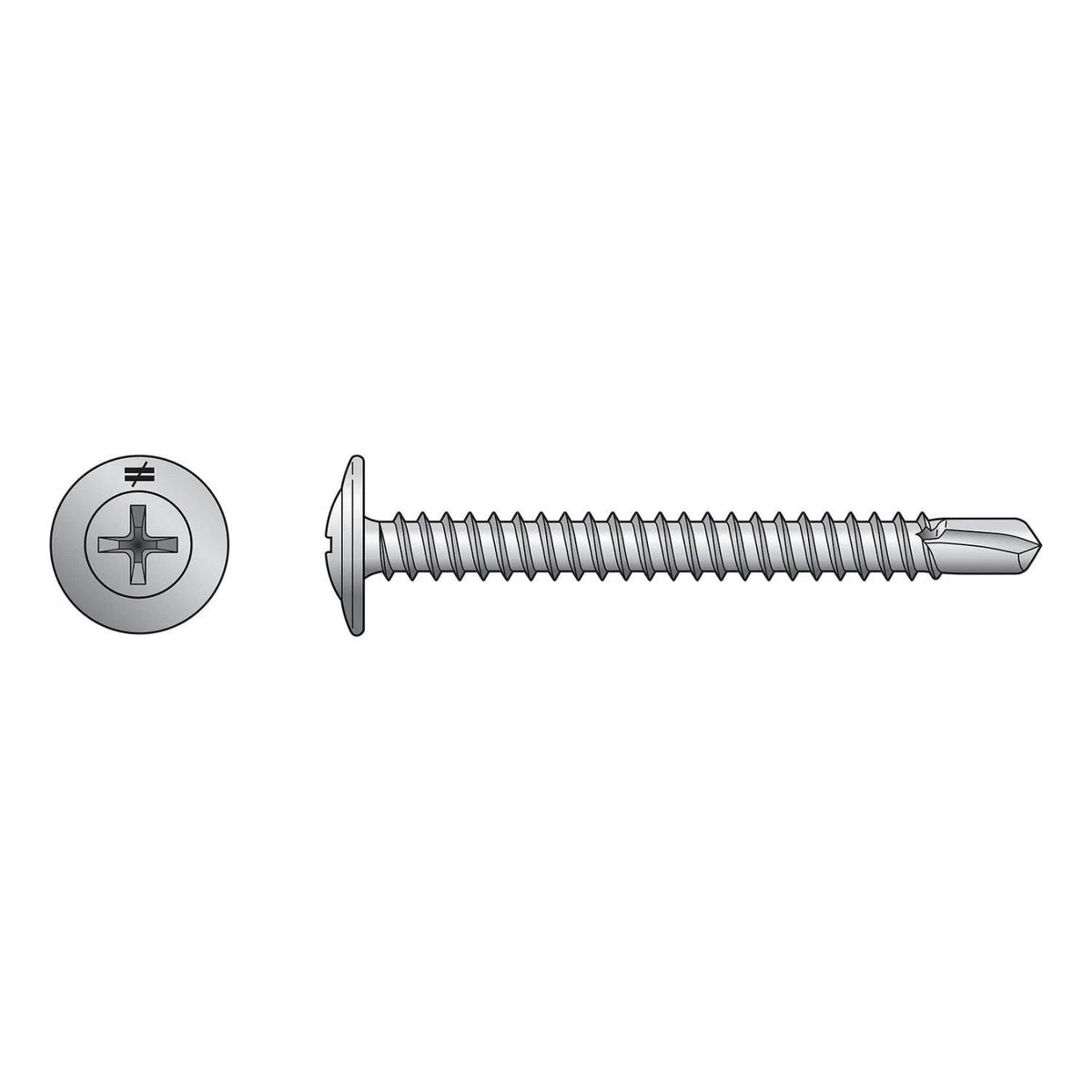 Simpson Strong-Tie F08T200KDC Self-Drilling Wire-Lath Modified Truss-Head Screw (100 Pack)