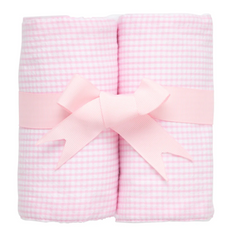 Small Check Set of Two Burps -Pink from Anderson Parker