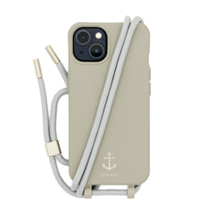 Handyhülle mit Band, Handyhülle mit Kette, Handyhülle nachhaltig, Handyhülle iphone, taupe grau