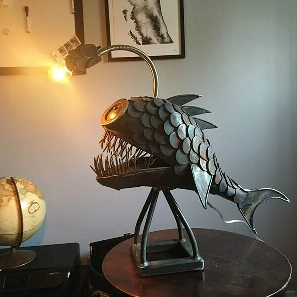Unique Vintage Fish Table Lamp - Pexav