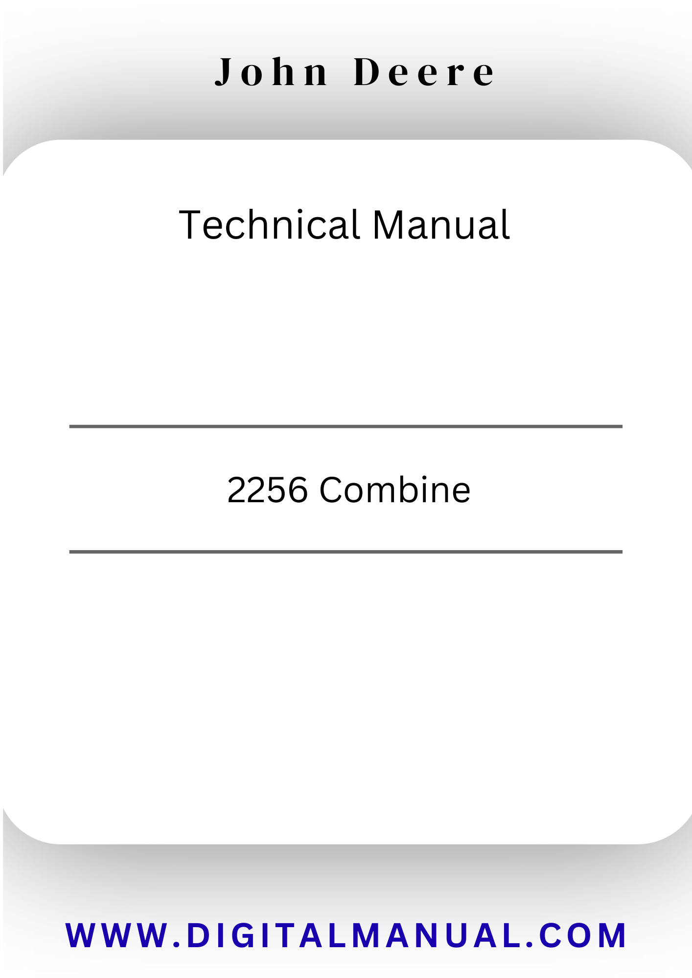 TM4544 - JOHN DEERE 2256 COMBINE TECHNICAL MANUAL
