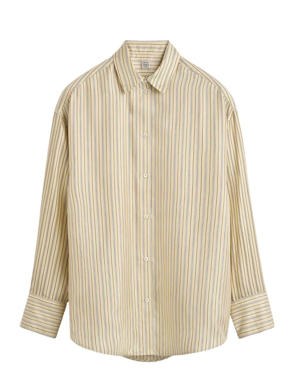 Oversized Striped Shirt Beige/Brown