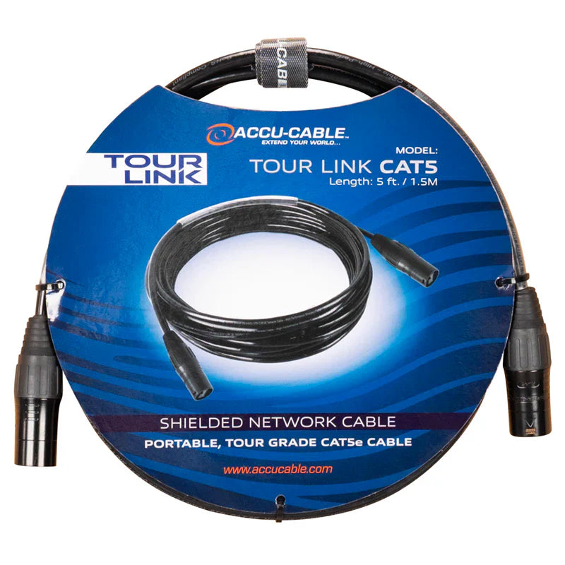 American DJ TOUR-LINK-CAT5 Cat5E Shielded Network Cable - 5ft