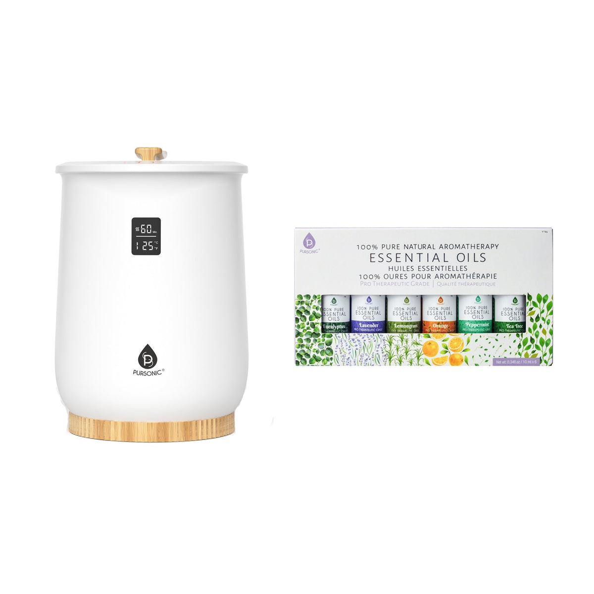 Home Spa Bucket Towel Warmer Bundle – Large-Capacity Warmer with Adjustable Heat (20–90 Min) + 6 Essential Oils