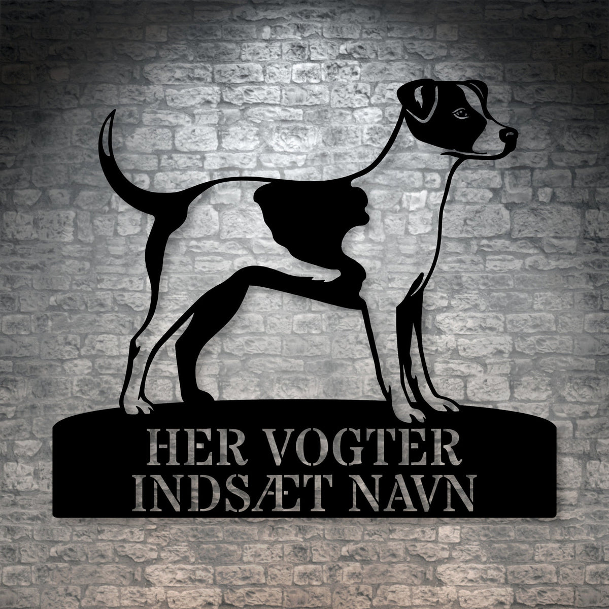 Unik Dansk-Svensk Gårdhund hundeskilt metal navneskilt