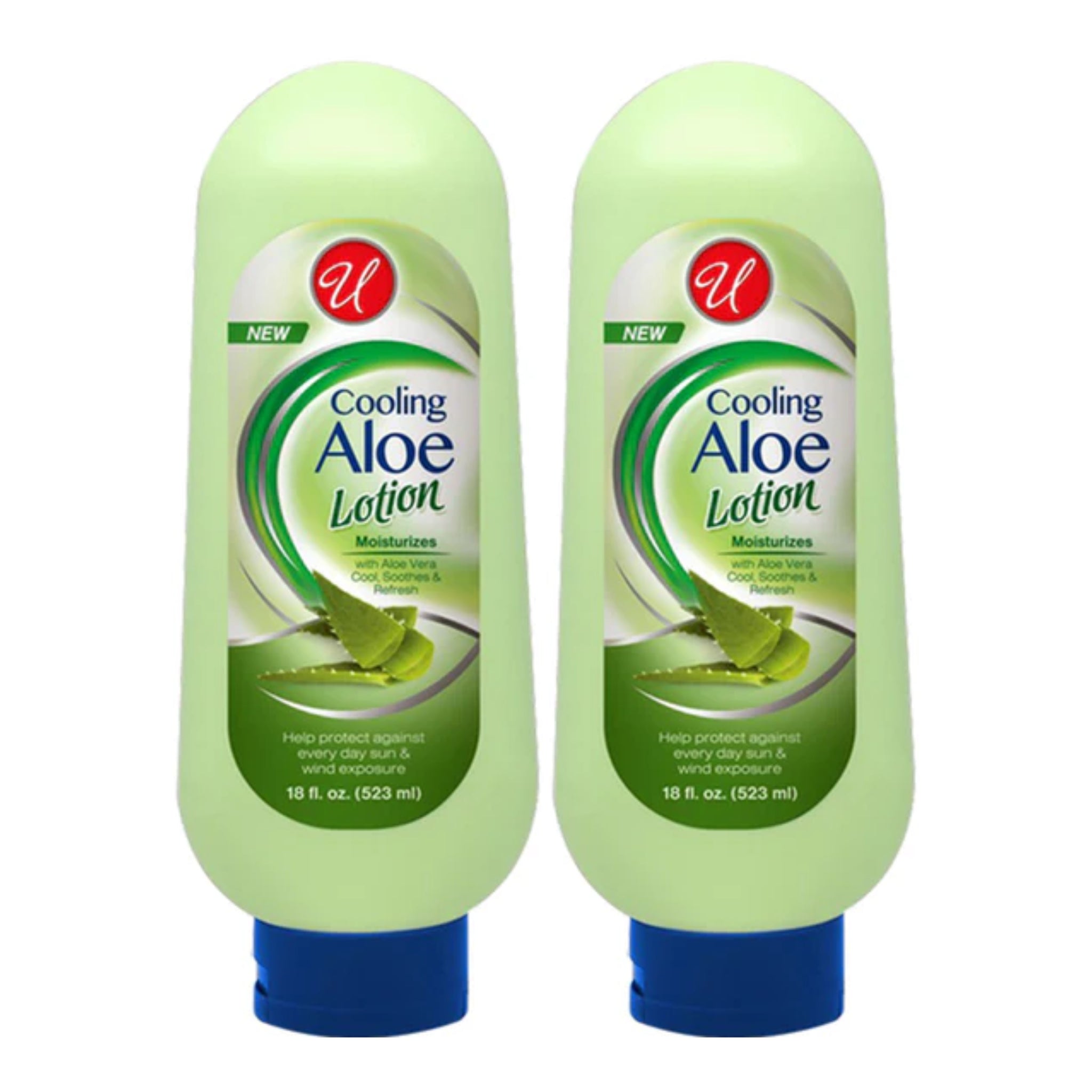 Cooling Aloe Lotion with Aloe Vera, 18oz. (523ml) (Pack of 2)