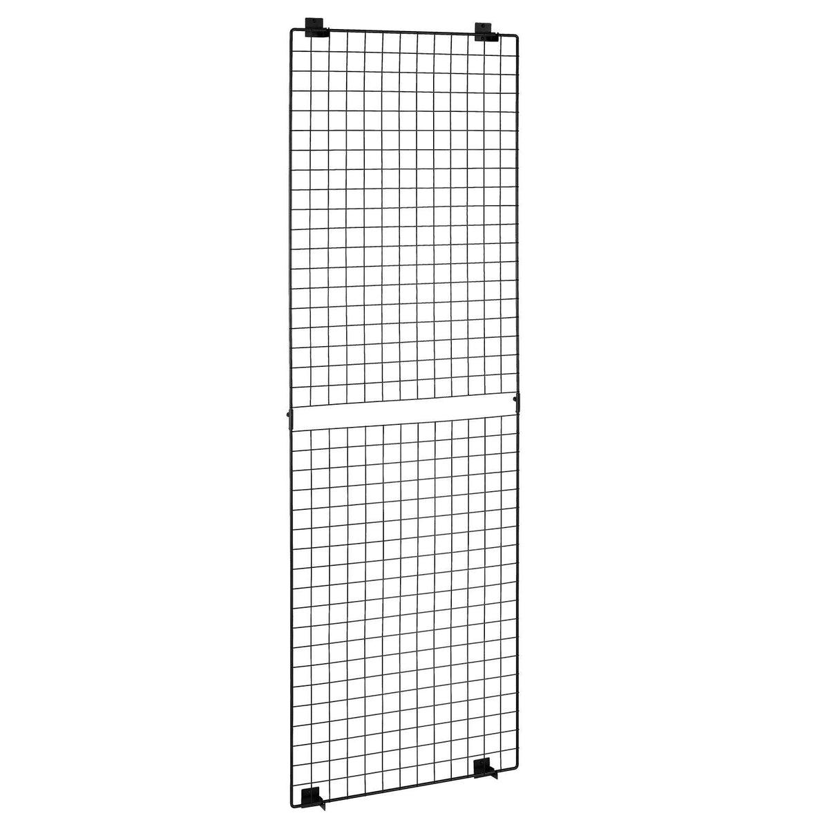 3 Packs Grid Wall Panels, 610 x 1828 mm Wire Grid Panels Display Rack, Wall-Mounted Art Display Shelf, Black Carbon Steel Wall Hanging Gridwall for Craft Show, Decoration, Storage, Notice Board