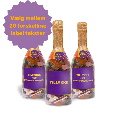 Champagneflaske med Bland Selv Slik