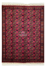 Vintage Handmade Afghan Design Turkmen Wool Rug 230 x 310cm (8' x 10' ft) Red