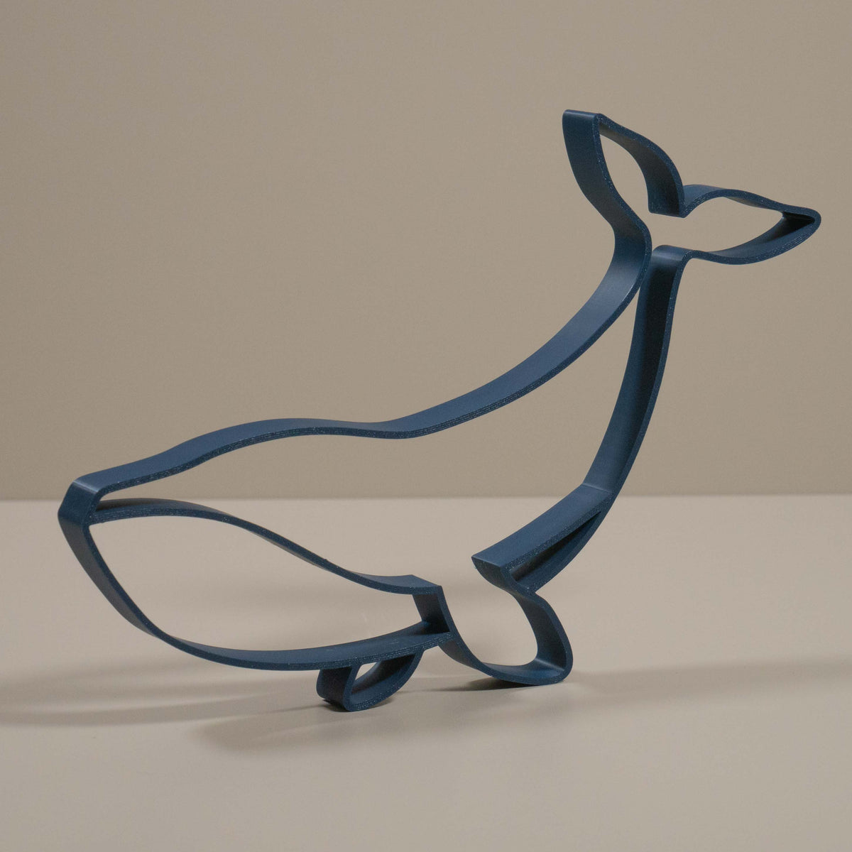Blue Whale Line Art Ornament – Eco-Friendly Ocean Decor for Bathrooms & Nurseries